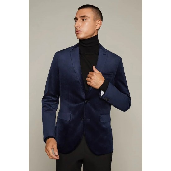 Midnight blue outlet velvet jacket